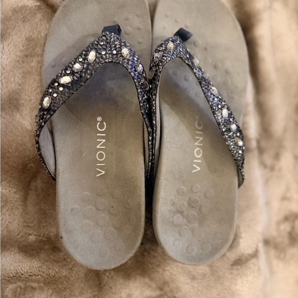 Vionic Women's Sparkling Black Sandals